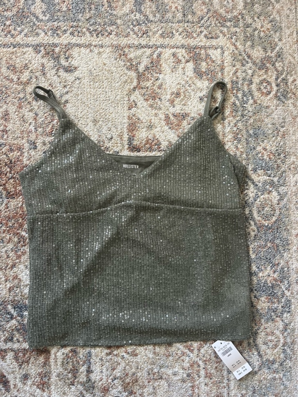 NWT Hollister Sequin Ribbed Cami Tank Top